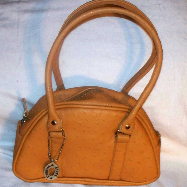 Steve Madden Handbag - Faux Ostrich - Purse - Vintage