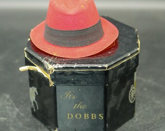 Vtg Dobbs Fifth Avenue Handsome Fedora Brown Black Wool Felt