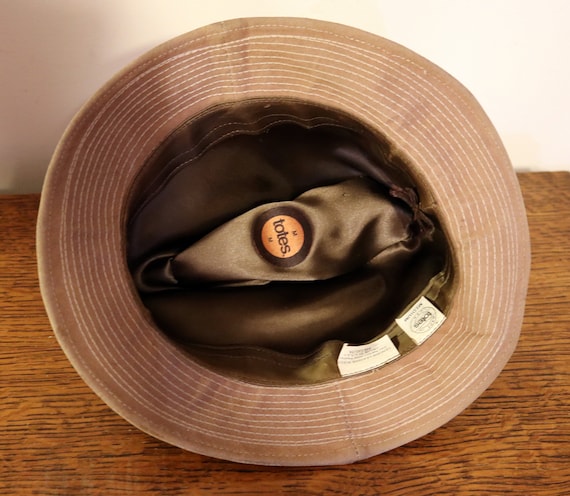 Vintage Men's Suede Fedora Hat  - Brown - Made in… - image 6