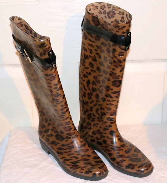 ralph lauren leopard rain boots