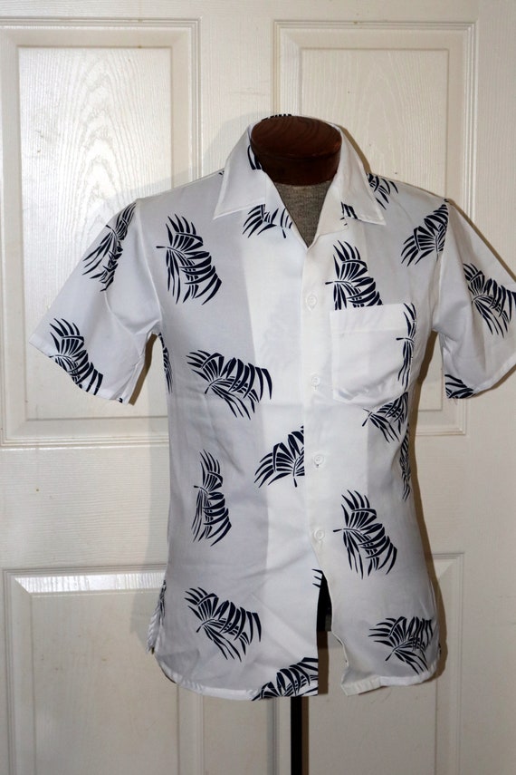 Vintage 50's Beachcomber Hawaiian Shirt Unisex Large – Black Shag Vintage