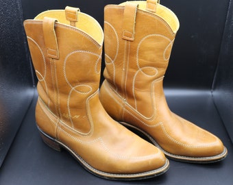 Vintage 1990’s Brown Leather Western Biltrite Sole Cowboy Ranch Boots Men 8D Brown biltrite cowboy - Gem main image 3