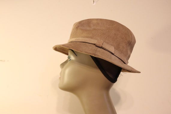 Vintage Men's Suede Fedora Hat  - Brown - Made in… - image 4