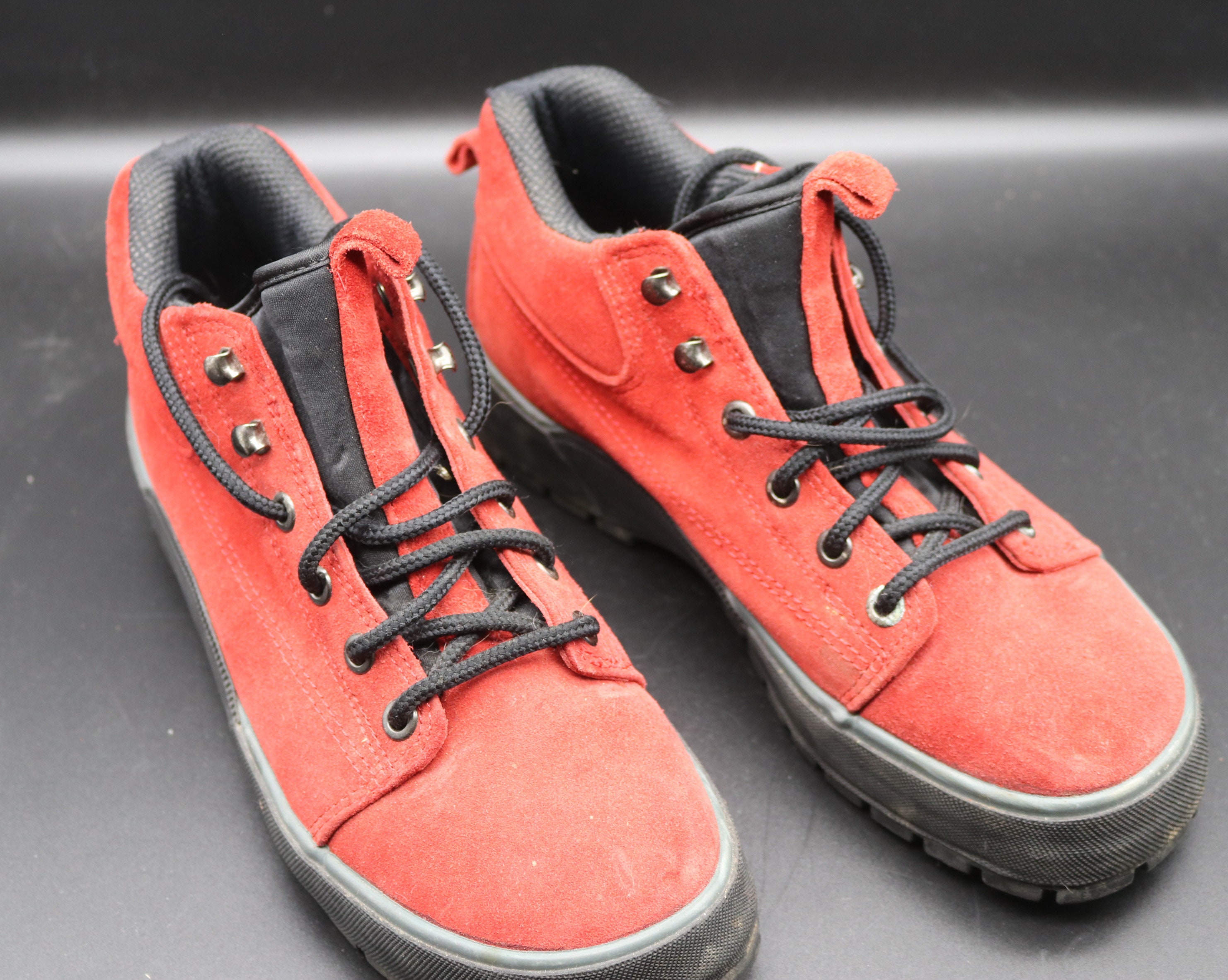 Vintage Red Suede Cole Haan Hiking Boots - Size 7M - Pre 