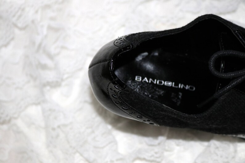 Block Heel Wool Size 6.5 Bandolino Oxfords Patent Leather Brogues