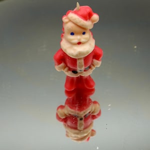 Vintage Gurley kleine kerstmankaars – geen label aan de onderkant – onverbrande kaars