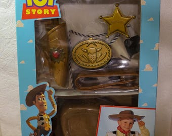 Original Vintage Toy Story 1995 Woody Dress Up Set - Originale Box - Disney - No.62897
