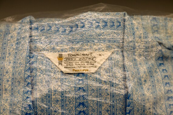 1970s Towncraft Men's Blue Print Pajamas - MIP - … - image 2