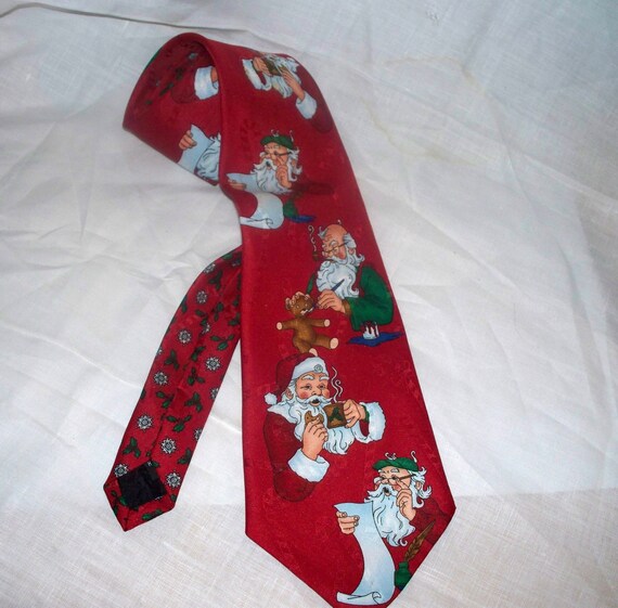 1990s Yule Tie Greetings Men's Tie  - Christmas T… - image 1