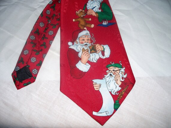 1990s Yule Tie Greetings Men's Tie  - Christmas T… - image 2