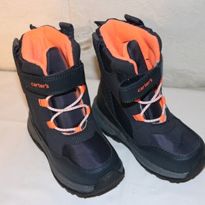 Carter's Kids Blue&Orange Winter Boots - Taglia Bambino 12 - NOS - Original Tag