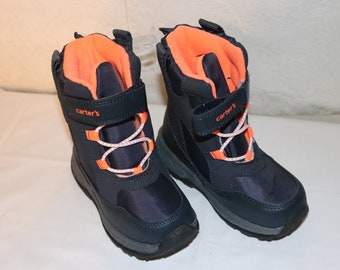 Carter's Kids Blue&Orange Winter Boots - Toddler Size 12 - NOS - Original Tag