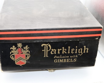Vintage Parkleigh Exclusive with Gimbels Men's Hatbox: Retail Store Memorabilia - Hat Storage