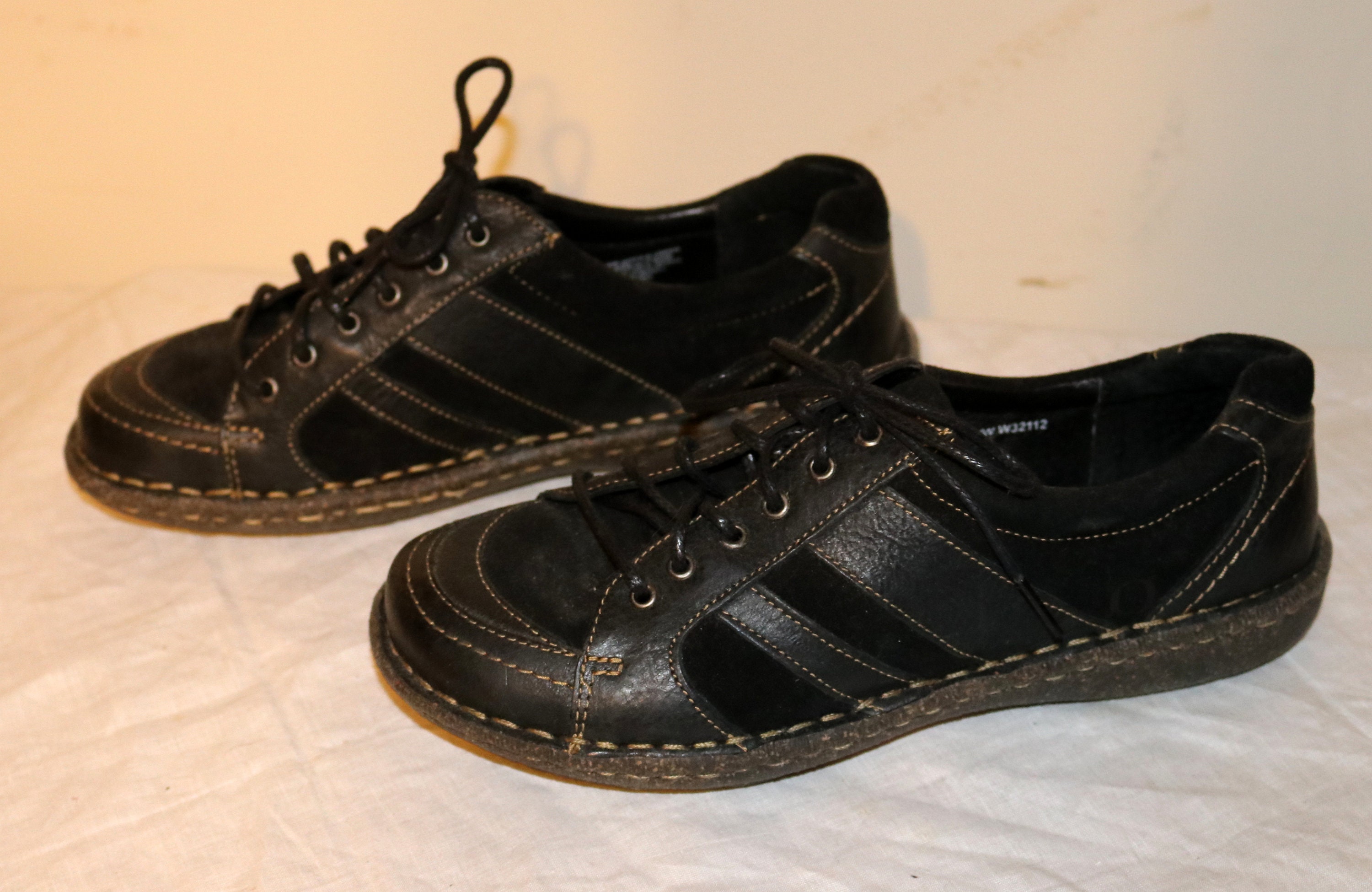 *BORN Sz 12 Dark Blue Leather Oxford Casual Shoe Professor Oxford Midnight Blue Leather Shoes For Men - The  main image 3