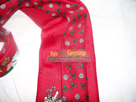 1990s Yule Tie Greetings Men's Tie  - Christmas T… - image 3