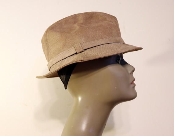 Vintage Men's Suede Fedora Hat  - Brown - Made in… - image 2