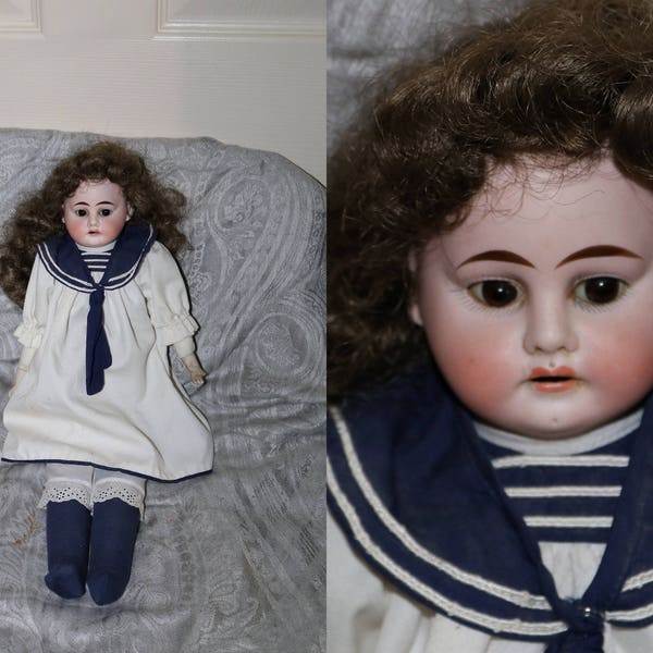 Antique Doll With Leather Body Etsy