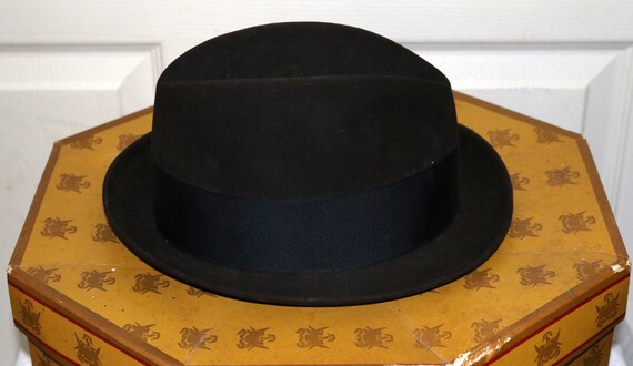 Vintage Wool Knox Men's Fedora Hat - Deep Chocola… - image 4