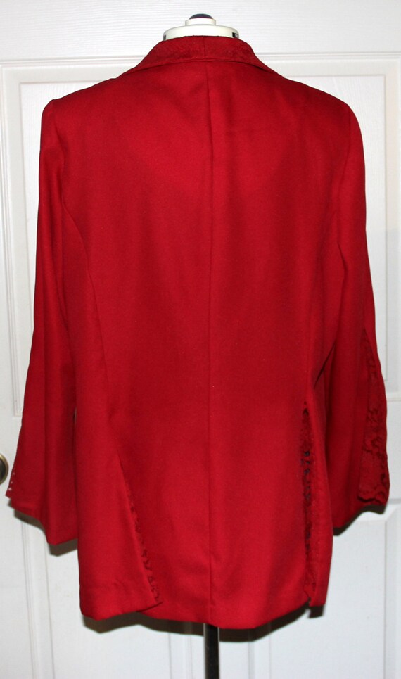 Vintage Evening Jacket  - Blazer - Red - Wedding … - image 4