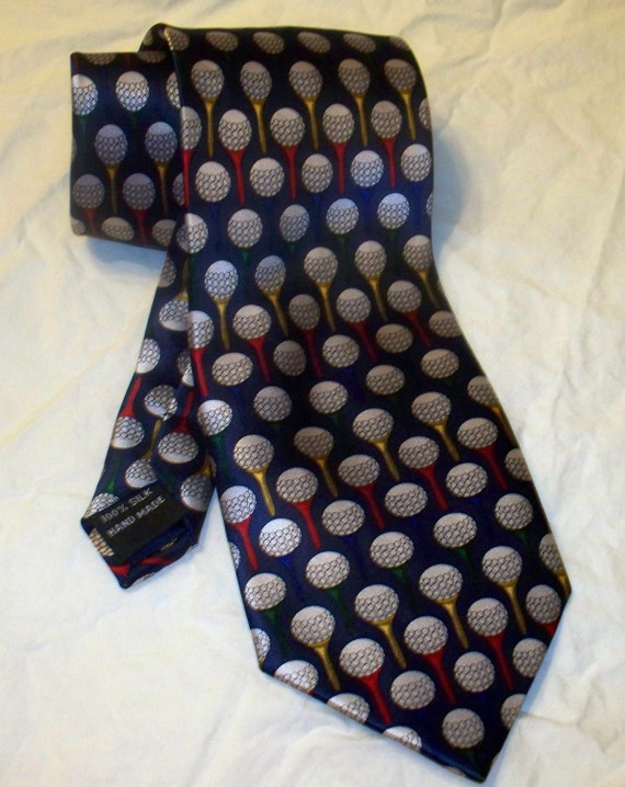 Vintage Utopia Men's Tie  - 100% Silk - Handmade -