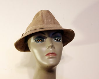 Vintage Men's Suede Fedora Hat  - Brown - Made in USA - Totes - Size Medium