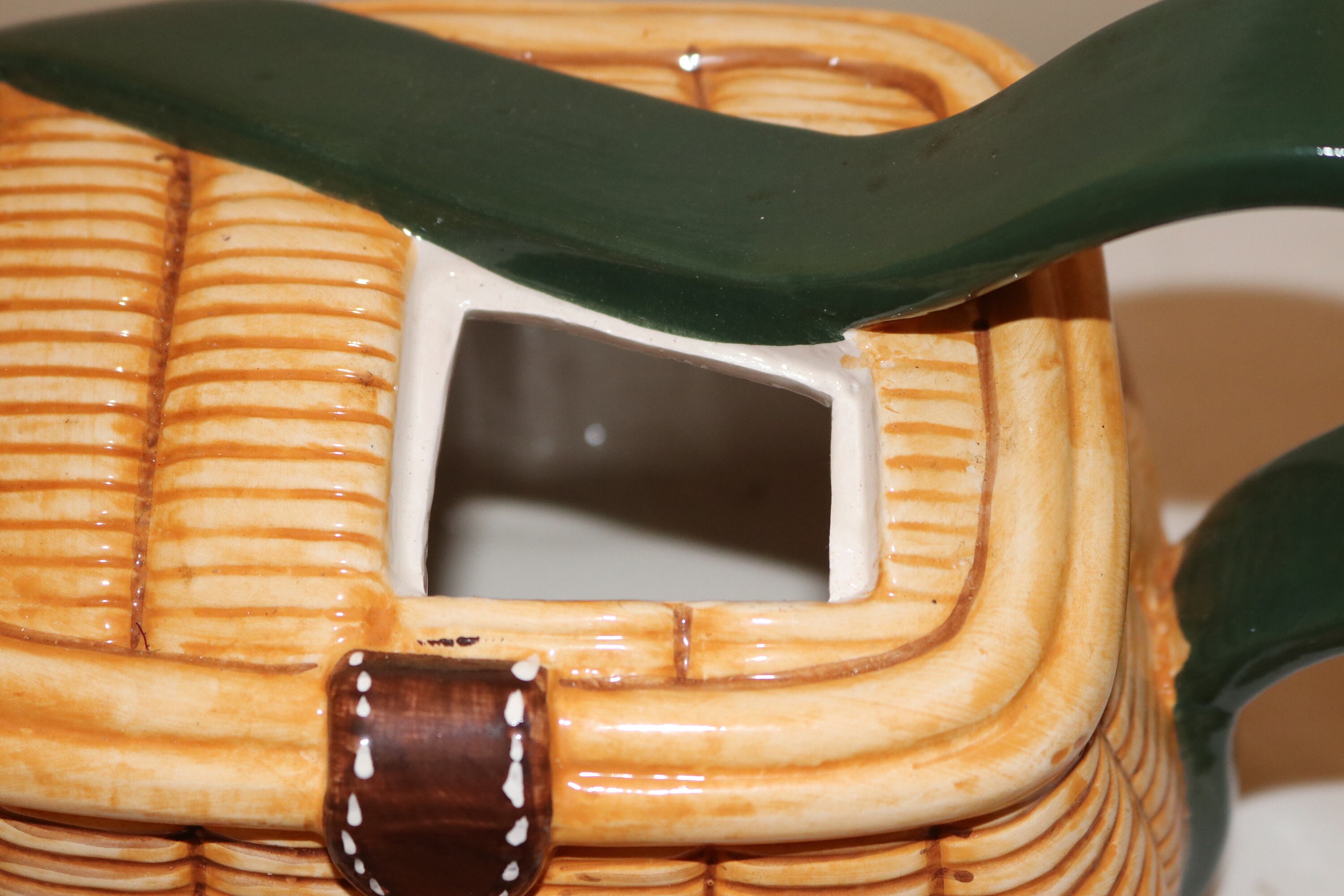 Fishing Creel/basket Teapot in Original Box Fish Head Spout Etsy