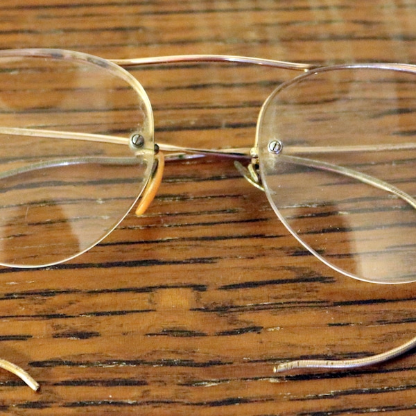 Vintage 1940s Shurset Rimay Ful-Vue Durex Glasses - Bifocal Lens - 1/10-12K Gold Filled