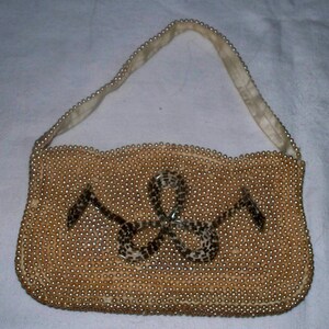bolsa de la década de 1950 por Debbie perla abalorios embrague - cartera - bolso - Made in Japan - Vintage