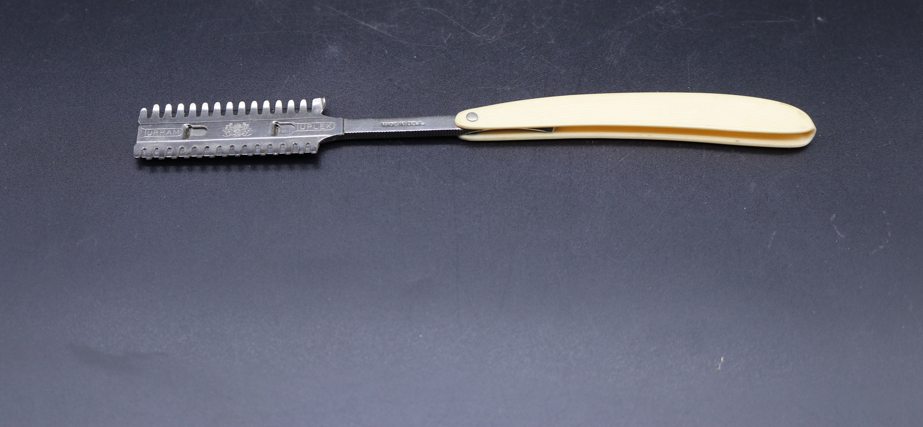 Vintage Durham Duplex Celluloid Beard Trimmer Straight Razor - Pre ...