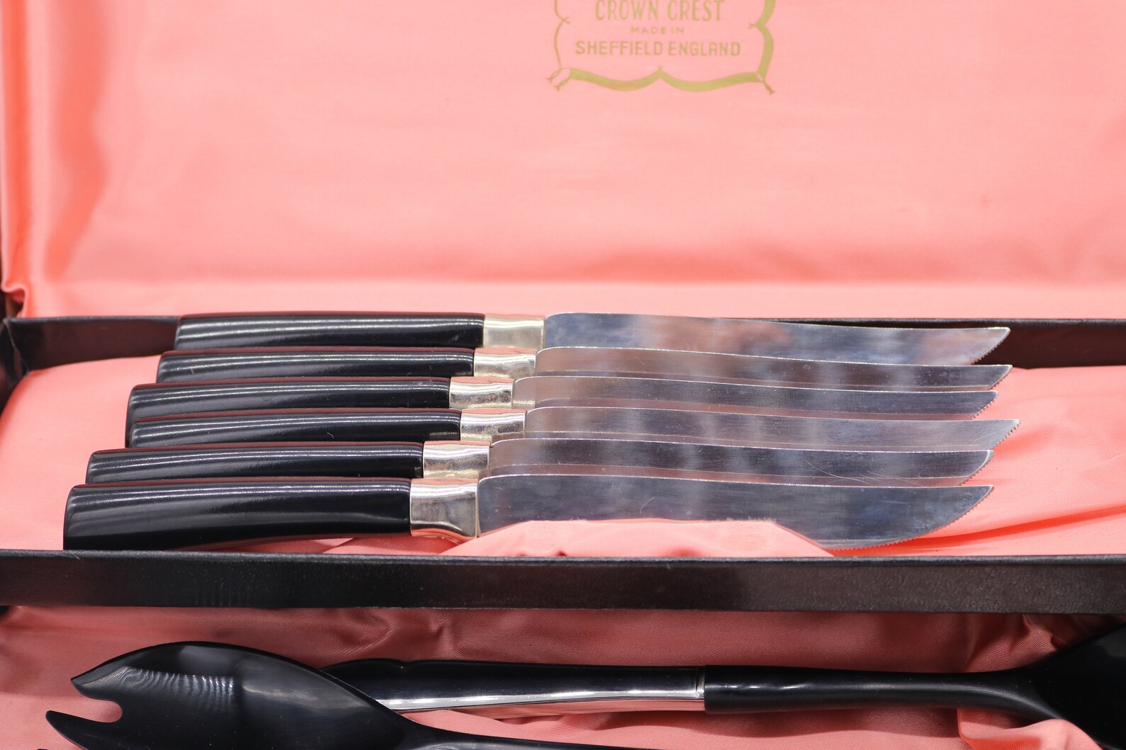 Crown Crest Sheffield Stainless Steele 10pc Carving and Salad Etsy