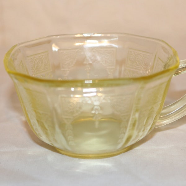 Vintage Hocking Glass Co "Princess" - Tea Cup - Topaz Amber - Estate Find - Very Good Condition