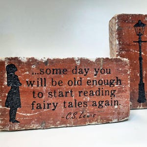 C.S. Lewis Quote Bookends: Distressed Brick Book Ends