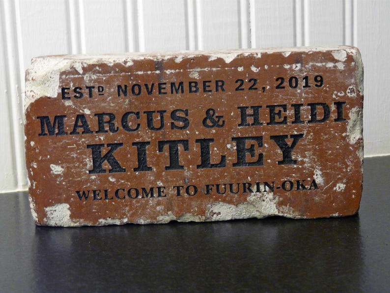 Family Name Engraved Custom Brick Gift For Home, Garden, or Office image 8