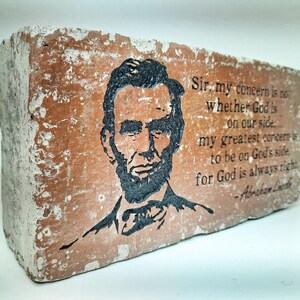 Engraved Abraham Lincoln Quote Brick Bookend: Rustic Home Decor - Etsy