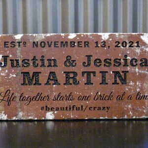 Family Name Engraved Custom Brick Gift For Home, Garden, or Office image 10