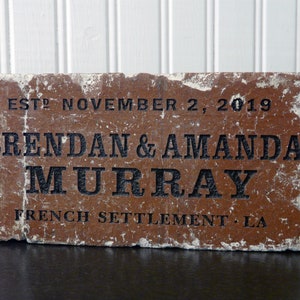 Family Name Engraved Custom Brick Gift For Home, Garden, or Office image 6
