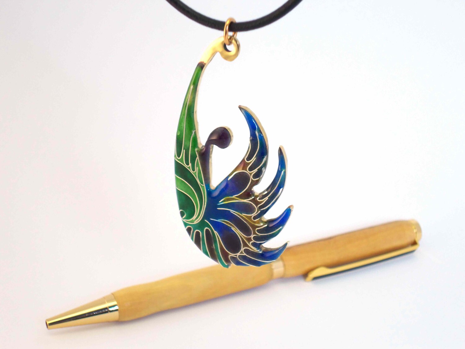 Wild Flower Enamel Pendant Vitreous enamel jewelry Etsy