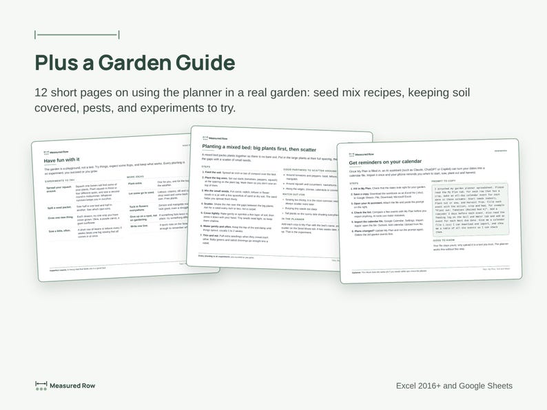 Garden Planner Spreadsheet | Vegetable Planting Calendar by Zone, Square Foot & Seed Starting Schedule | Google Sheets, Excel image 6