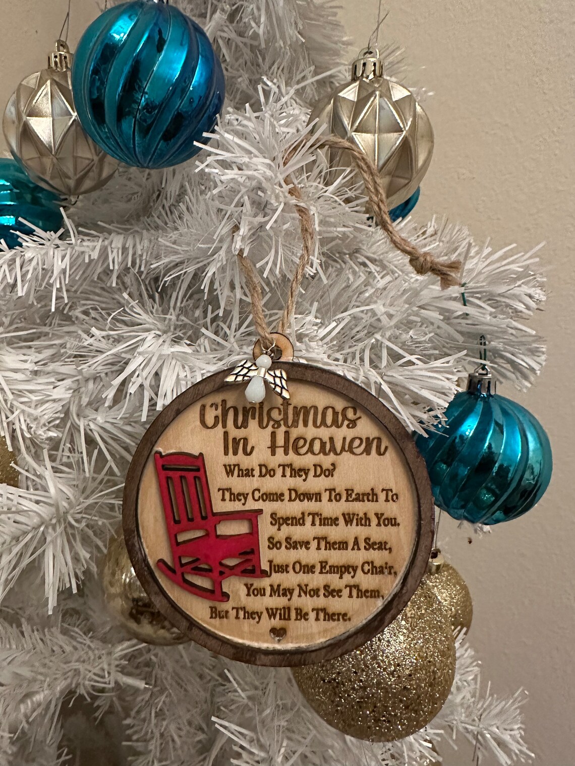 Wooden Empty Chair Christmas Ornaments Etsy