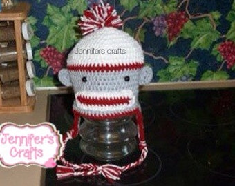 Sock monkey hat made to order