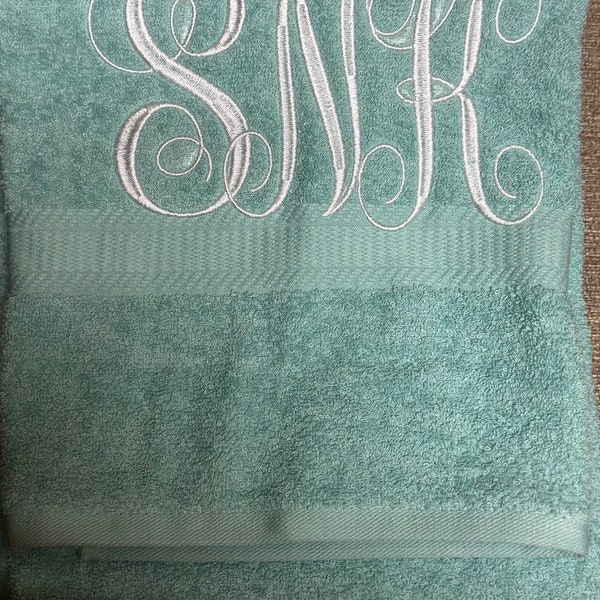 Monogram bath sheet towel, monogram towel, towel