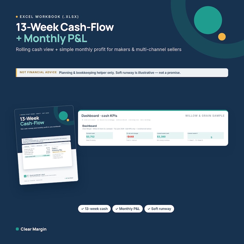 13 Week Cashflow Tracker - Etsy