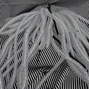 Pointed Cyber Lox silver chrome hairfalls, goth hairfalls, silver hairfalls, cyberlox, dreadfalls, holographic