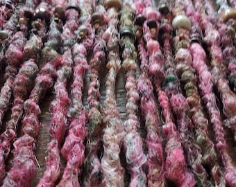 SE (Single ended) Sakura Tree dreads , dreads, pink dreads, boho dreads, blonde, cherry blossom, ribbon, pastel dreads ,synthetic