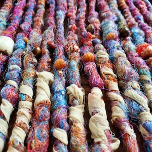 SE (Single ended ) Guided Dream dreads , kawaii, rainbow, pride,tribal,peacock, festival, brown dreads, blue dreads, gay, synthetic