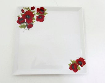 Poppies porcelain dish