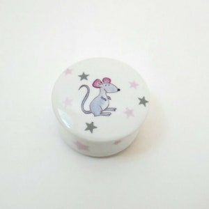 Customizable baby tooth box - the little gray mouse
