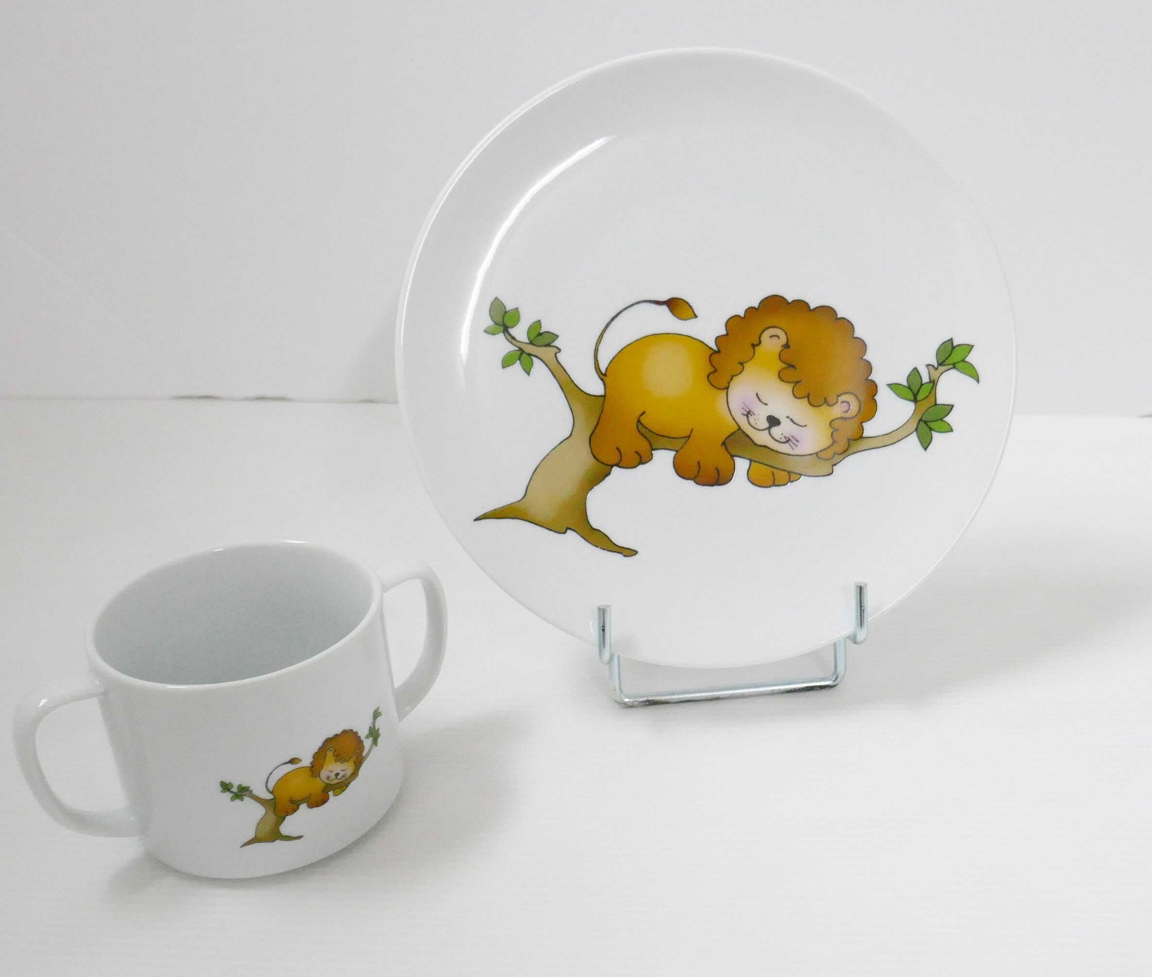Assiette et Mug Enfant Porcelaine Personnalisable Le Petit Lion