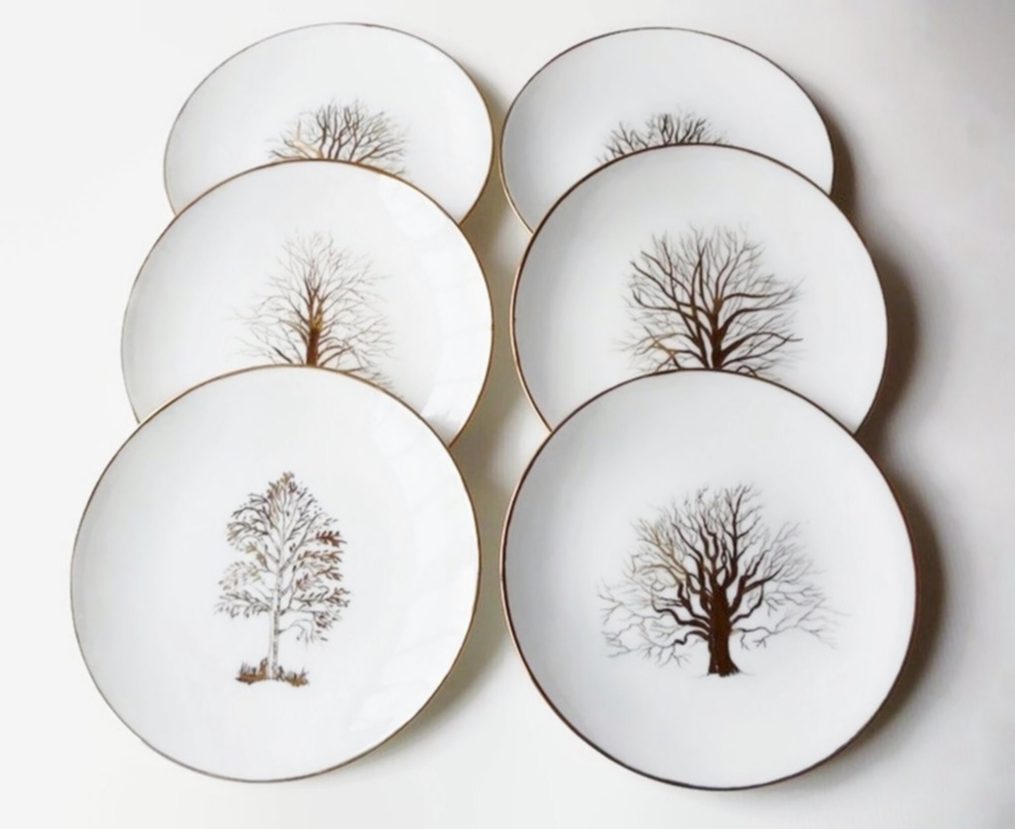 Assiette Les Arbres Dorés