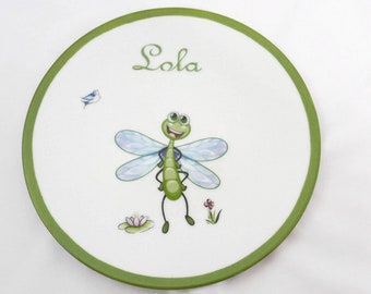 Lola's dragonfly children's plate and mug